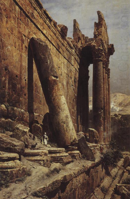 Temple Ruins of Baalbek, Gustav Bauernfeind